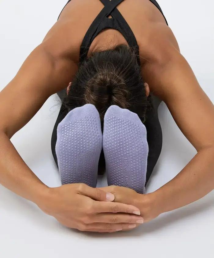 2 paires de chaussettes de Yoga en coton respirantes et absorbant la sueur