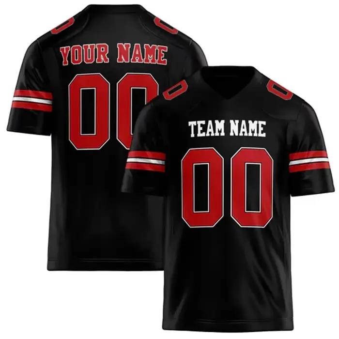 Nom de l'équipe personnalisé numéro nom T-shirt de Rugby col