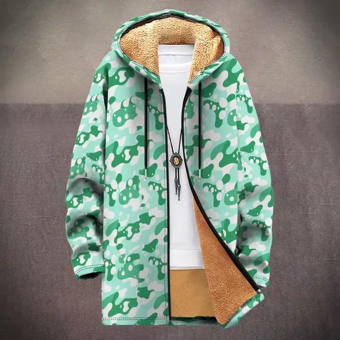 Vestes à capuche doublées de polaire de Camouflage confortables d'hiver manteaux de Style tactique chaud fausse fourrure Camping en plein air décontracté Streetwear mode