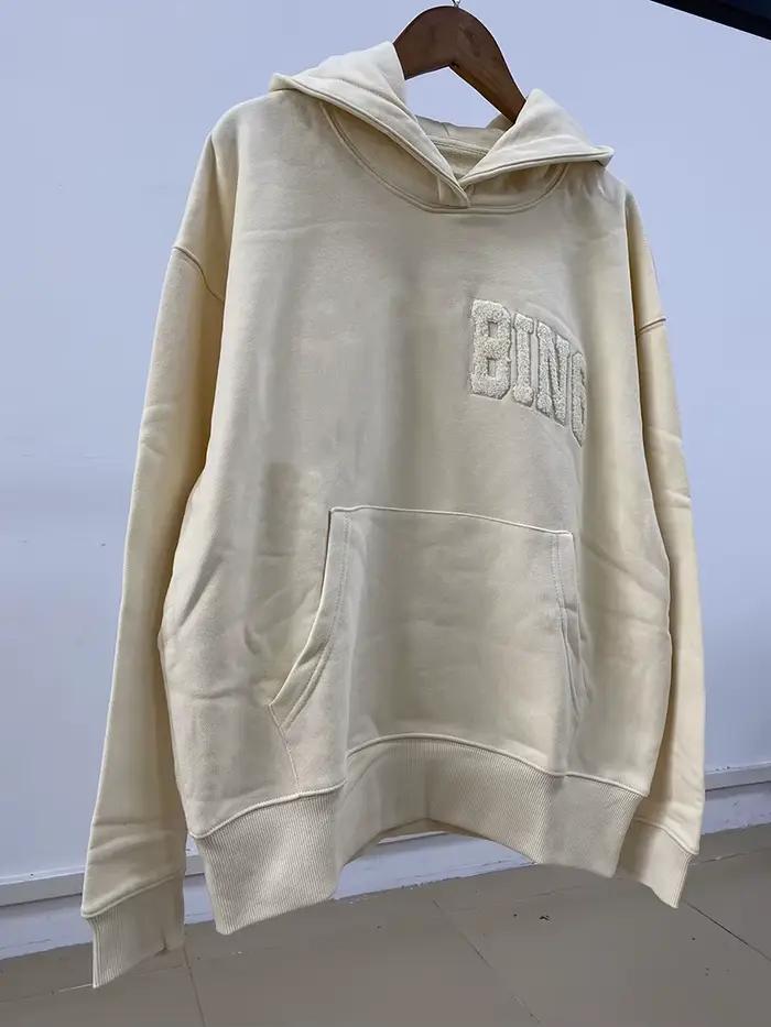 Nouveau Sweat à Capuche Femme en Coton Brodé Lettres Floquées