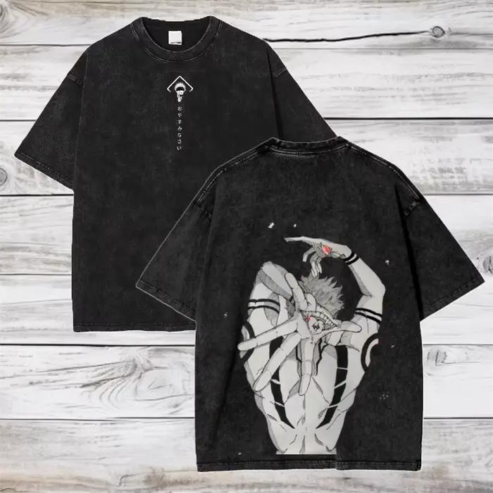 T-shirt homme Gojo Satoru en coton décontracté pour l'été, col rond, imprimé, léger et respirant, idéal pour le jogging et les sorties décontractées