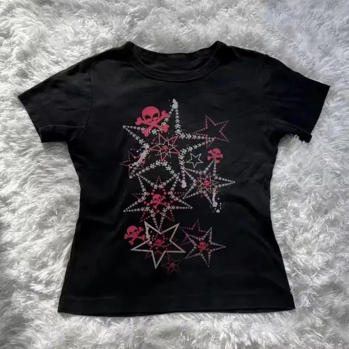 Harajuku Y2k-shir t-shirt pour femmes Emo 90s Vintage vêtements bébé T-shirts Y2k hauts femme