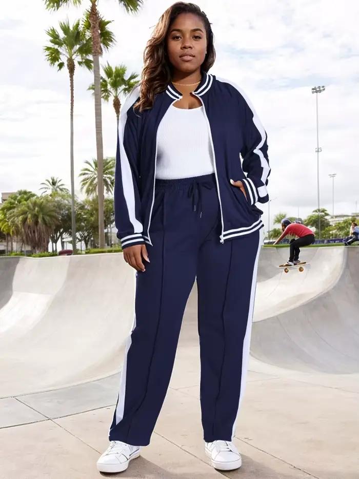 Wmstar femmes survêtement 2 pièces ensembles grande taille Jogging en gros à manches longues chemises pantalons