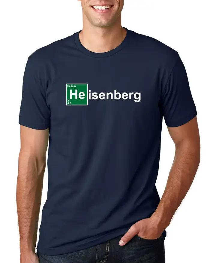 Heisenberg Breaking Bad Walter T-Shirt blanc à la mode et décontracté en coton peigné à manches courtes col rond