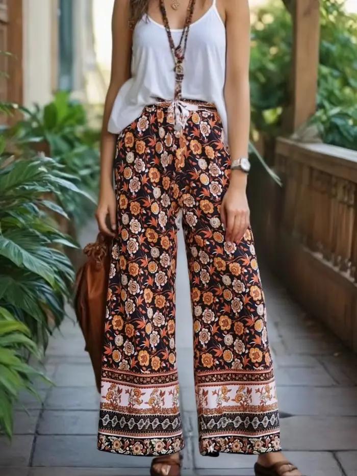 Pantalon à jambes larges pour femme