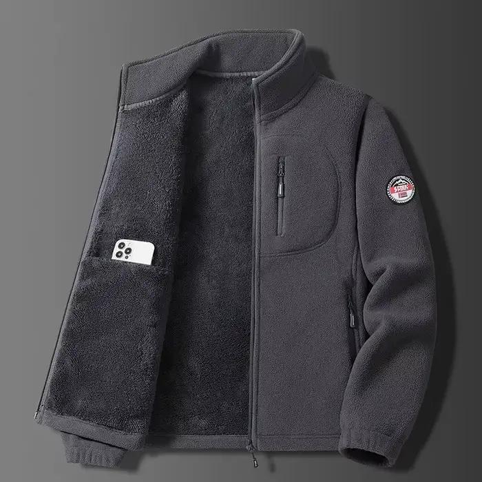 Veste décontractée doublée polaire pour homme