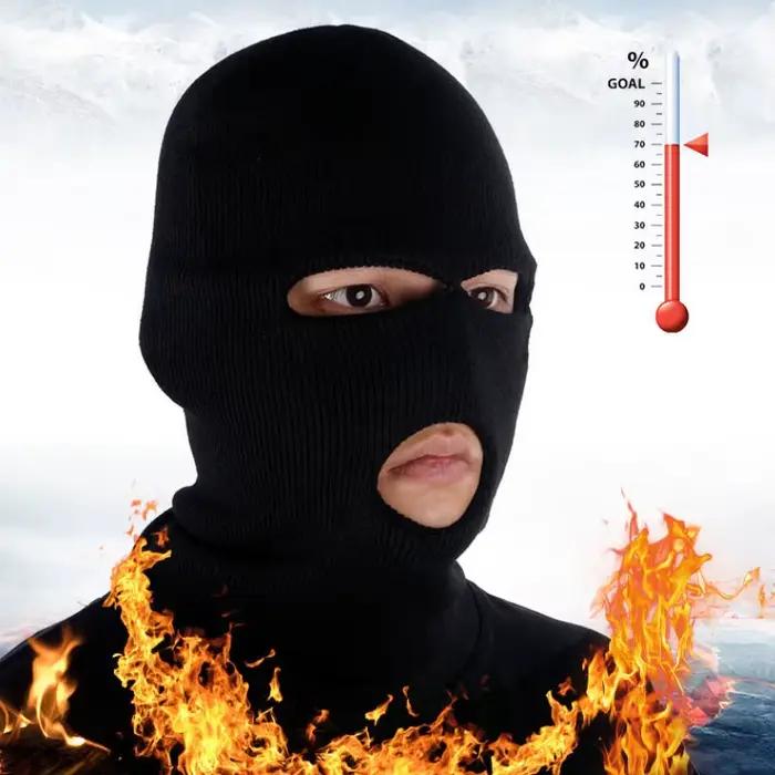 Cagoule tricotée à 3 trous coupe-vent intégrale