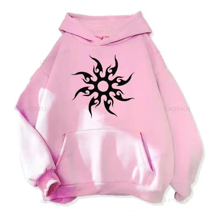 Sweat à capuche homme motif soleil imprimé Harajuku basiques polyester automne hiver occasions quotidiennes