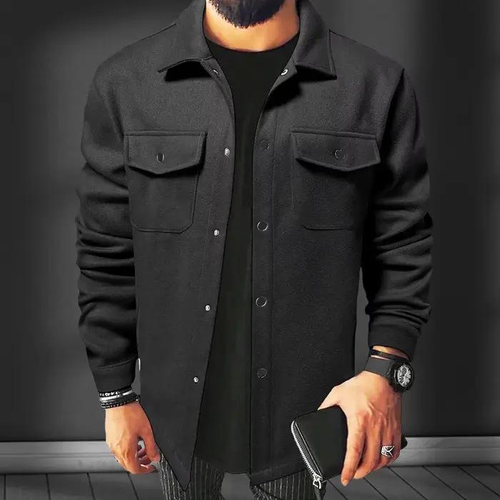 Veste chemise boutonnée pour hommes