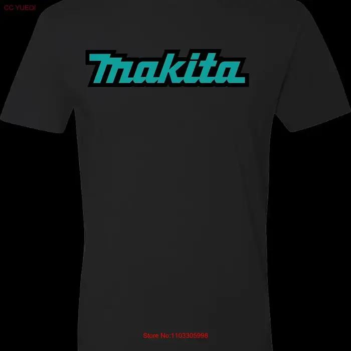 Mikita Tools Bleu Noir Logo chemise pour hommes, décontractée, col rond, coton, imprimé, drap fin, tricoté, court manches, occasionnels, cadeaux, entretien facile