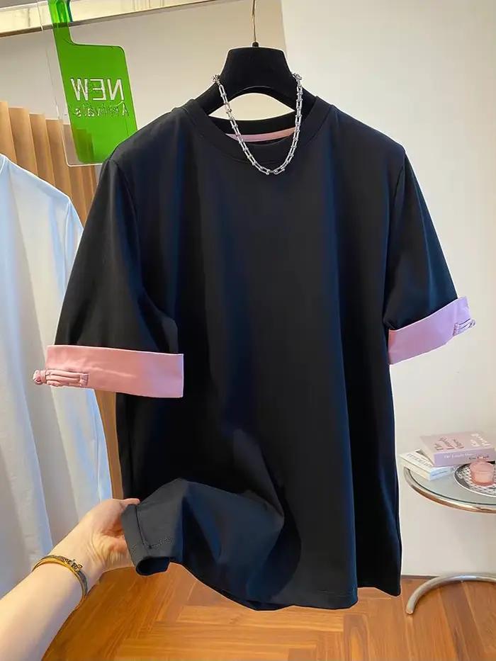 T-shirt col rond femme 2024 nouvel été à manches courtes