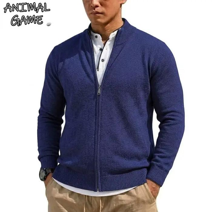 Cardigan zippé en maille pour homme