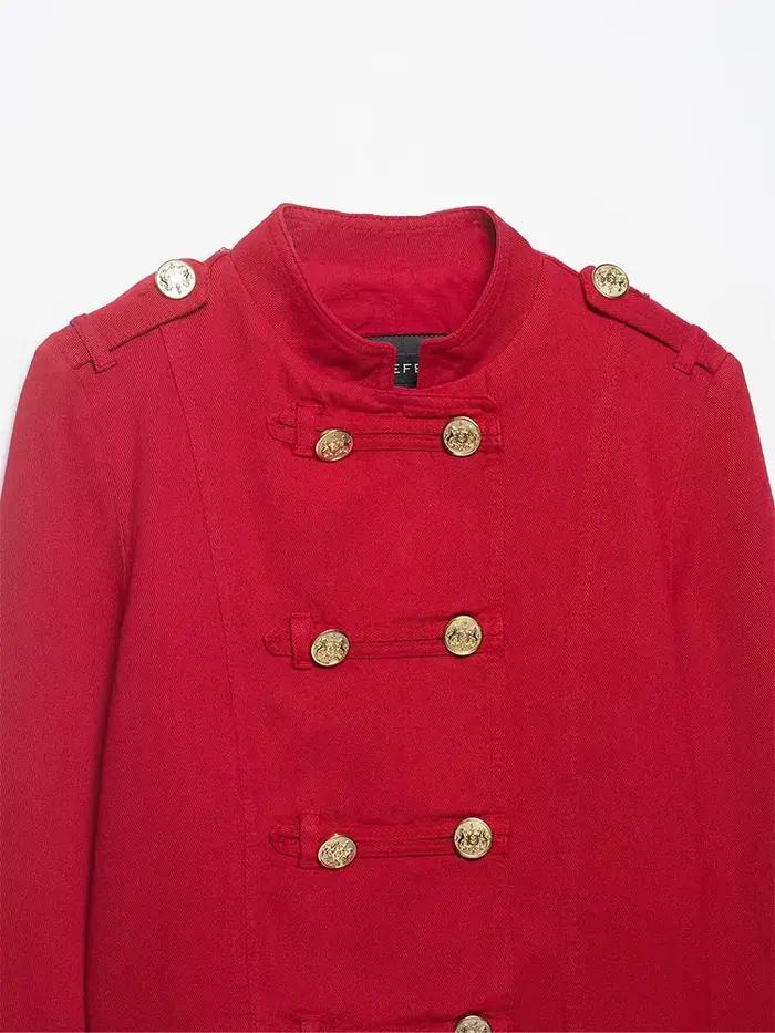 HH Veste militaire rouge pour femme