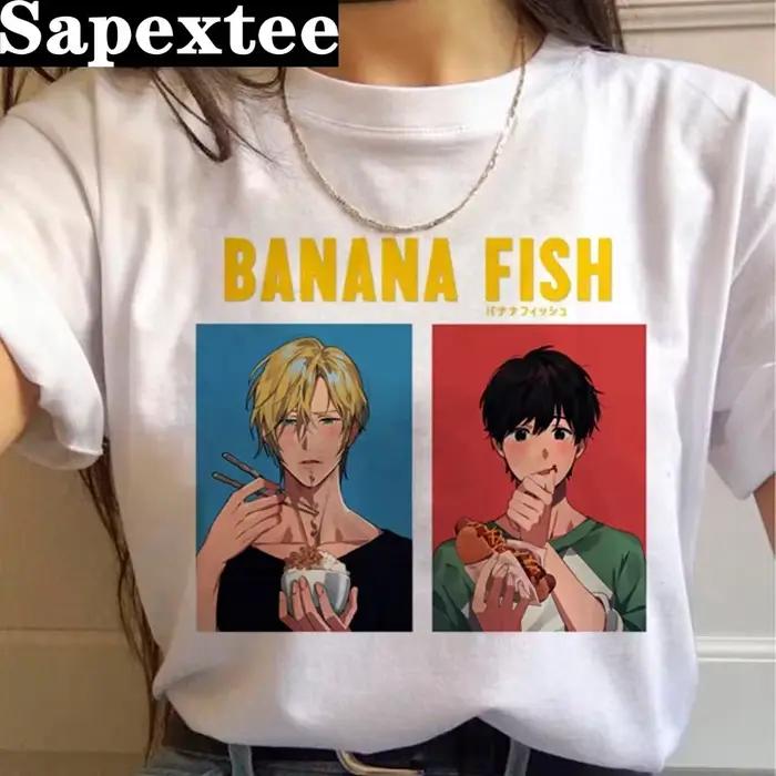 Banana Fish haut d'été t-shirt homme harajuku imprimé vintage kawaii