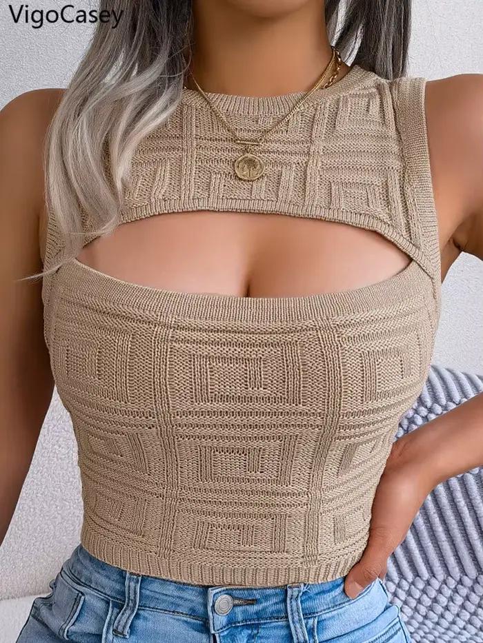 Nouveau débardeur court moulant sexy pour femme
