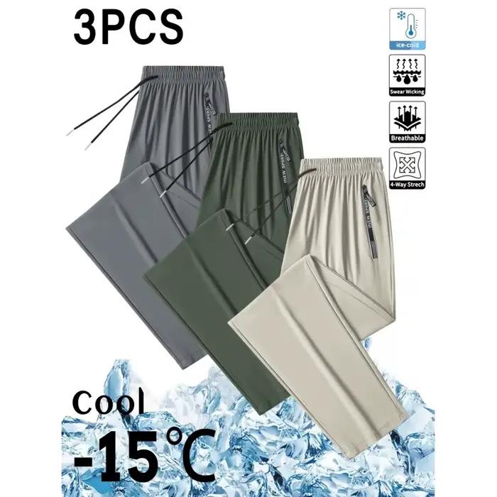 Cadeau de vêtements pour hommes : Ensemble 3 pièces de pantalons de sport décontractés