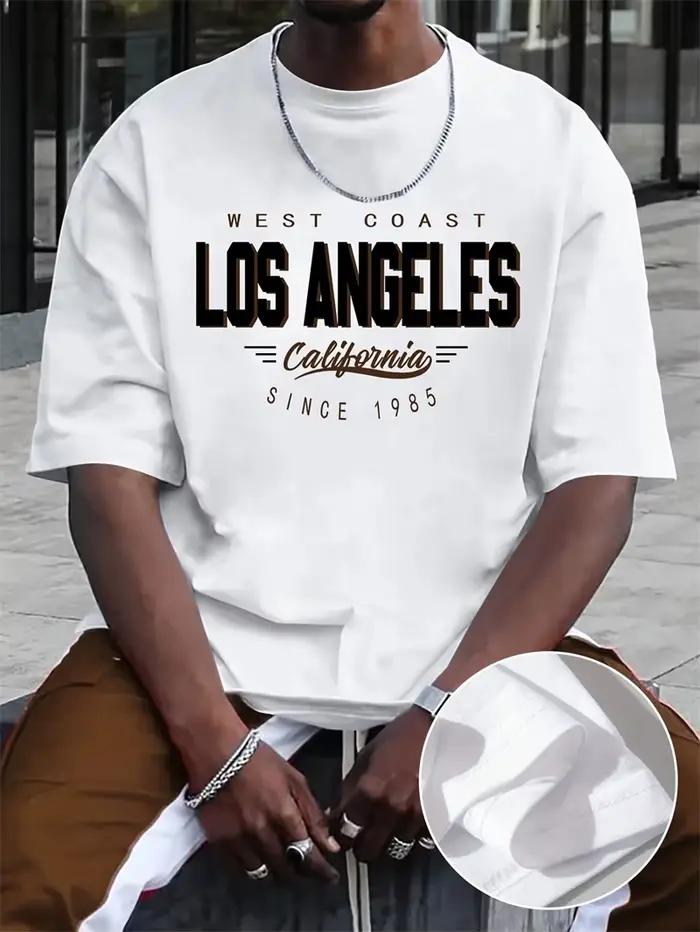 T-shirts avec lettres simples et tendance