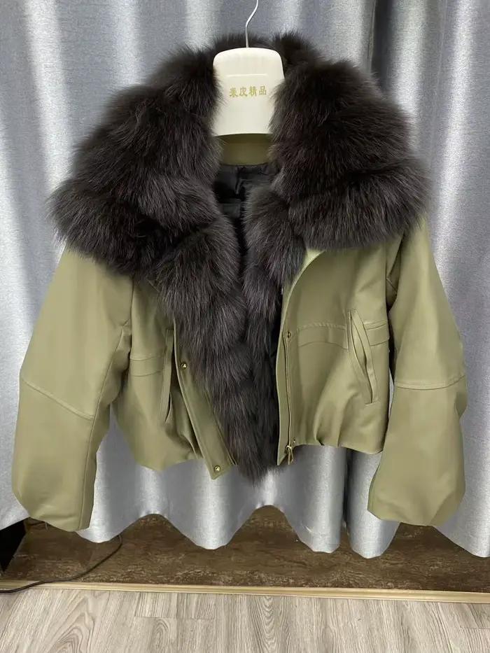 Veste d'hiver en duvet d'oie blanche pour femme