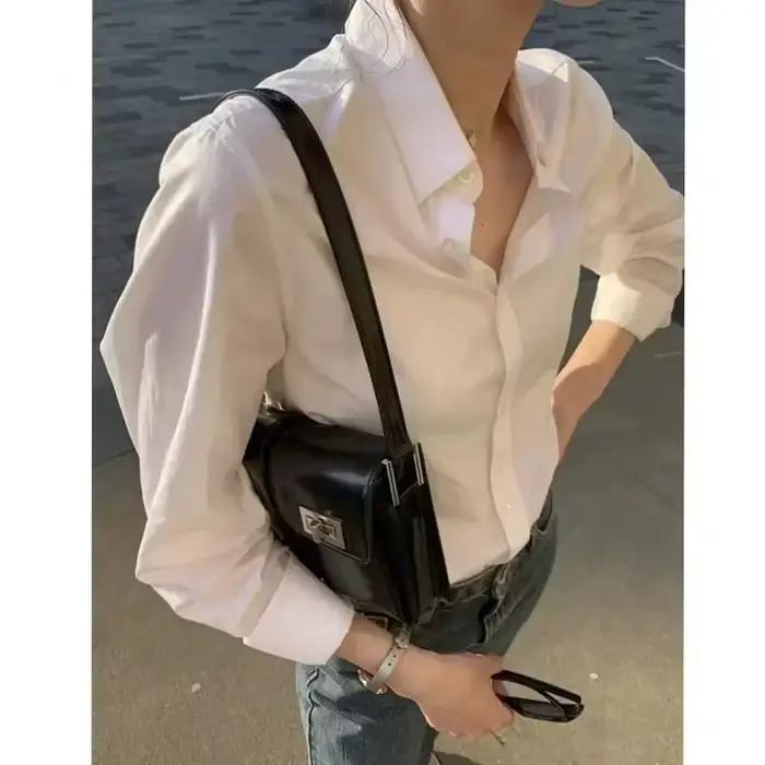 Chemisier blanc de luxe pour femme