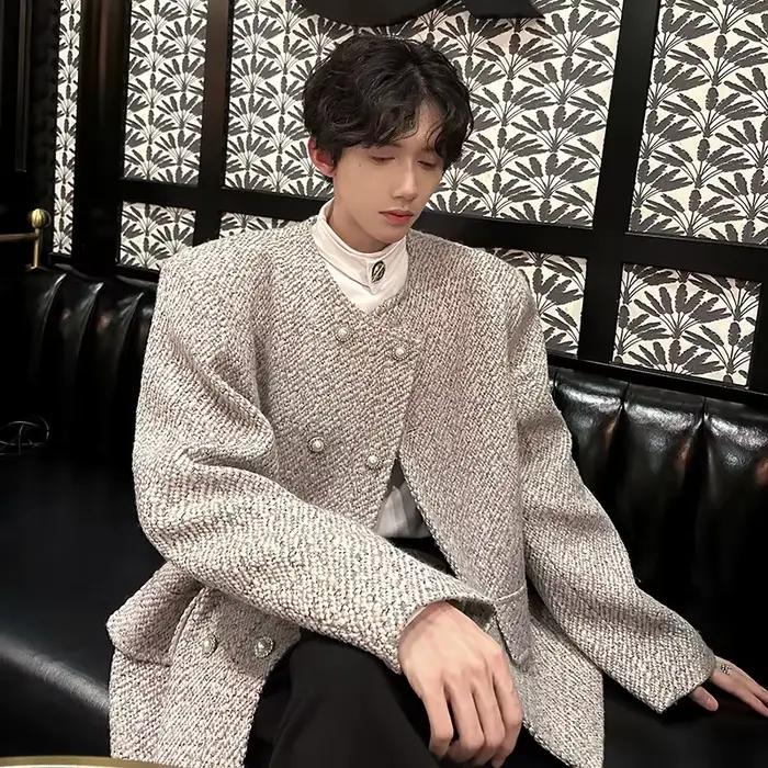 Veste Blazer à Double Boutonnage pour Homme