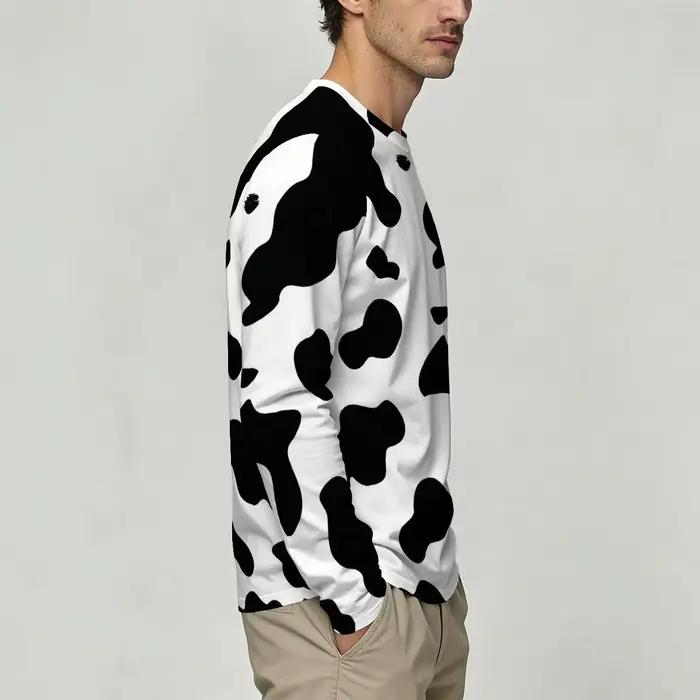 T-shirt à manches longues et col rond pour hommes