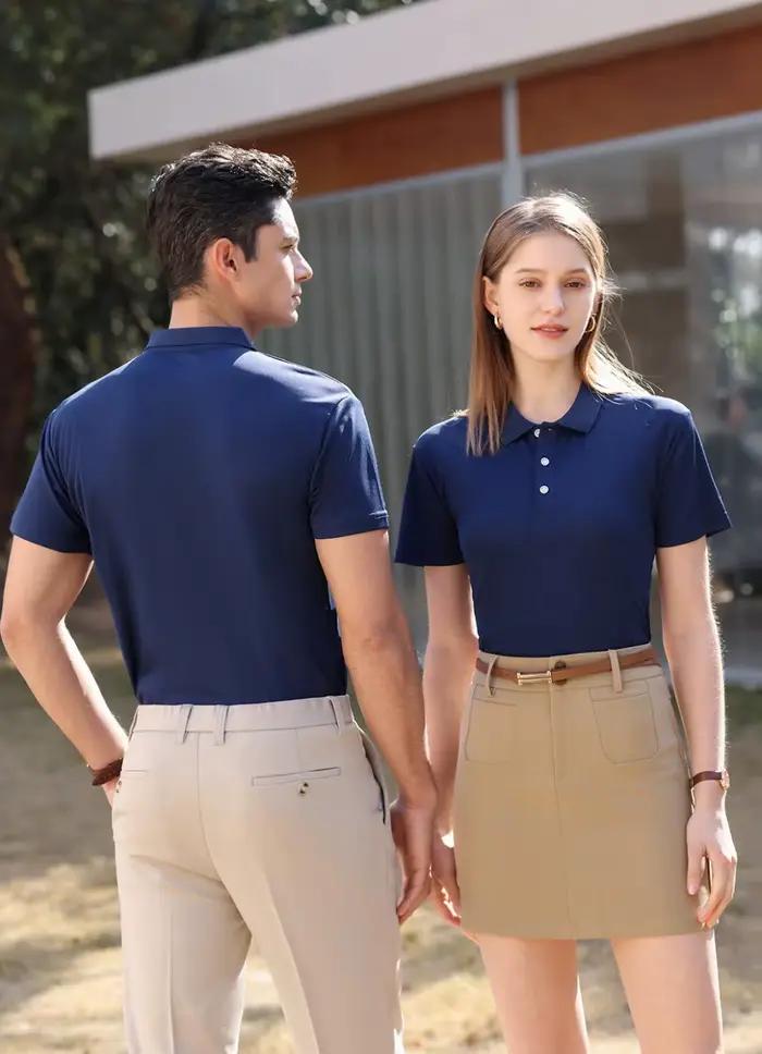 Polo personnalisé avec logo, T-shirts d'été à manches courtes pour couple, à transfert de chaleur, pour hommes et femmes, hauts décontractés simples pour l'été