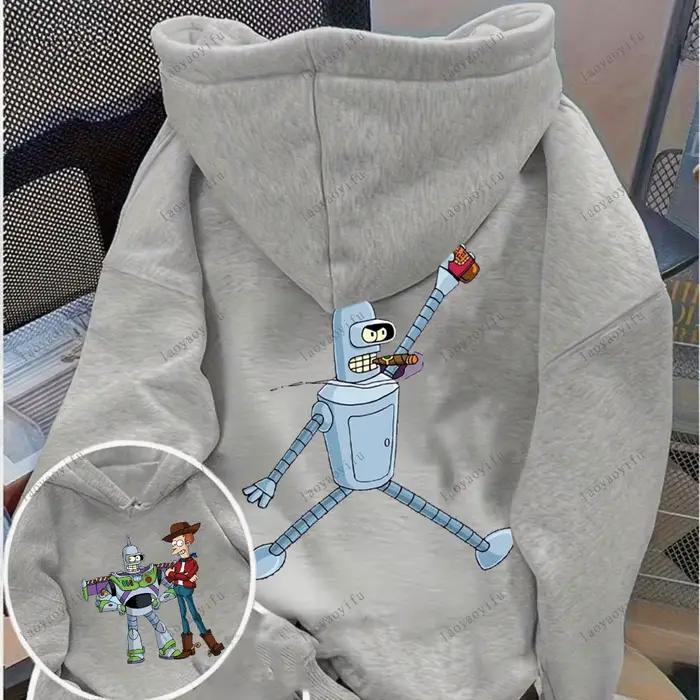 Futurama sweat à capuche drôle Robots hommes