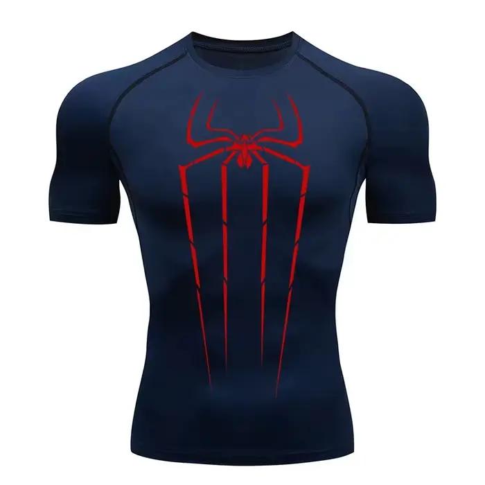 T-shirt de course de sport pour hommes: haut actif à manches courtes et col rond respirant à séchage rapide pour les entraînements en plein air RL559