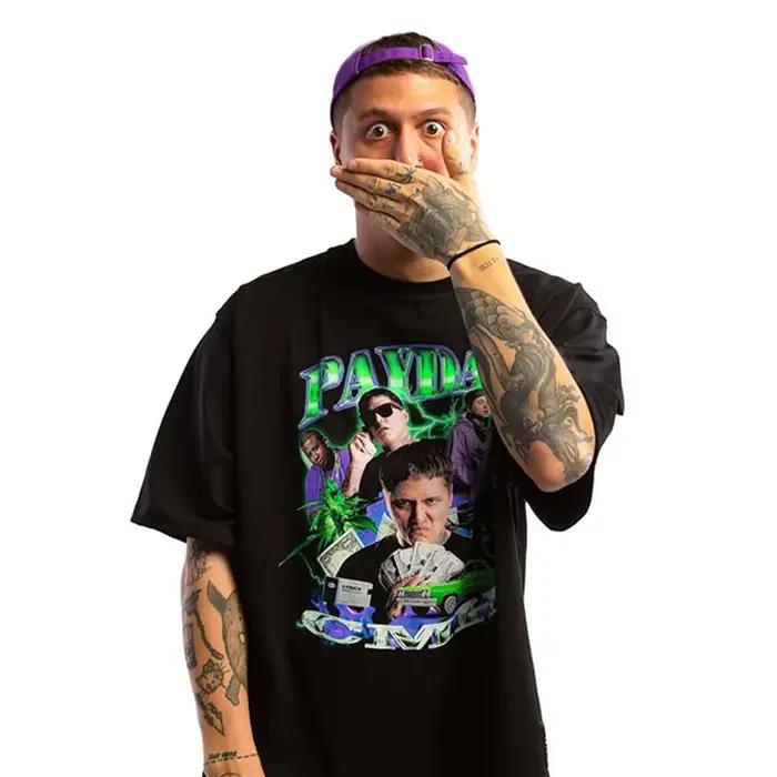 T-Shirt Hip Hop en Coton pour Homme