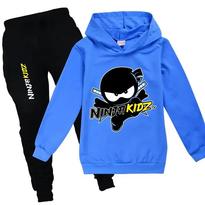 Ninja garçons vêtements ensemble printemps automne pulls à capuche de mode survêtement NINJA KIDZ T-Shirt à capuche costume enfants enfant fille sweat