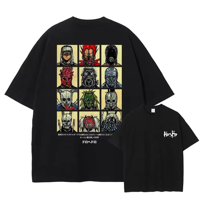 T-shirt Anime D-Dorohedoro Vintage Lavé Caiman En Nikaidou T-shirts Oversize Streetwear Rétro Fujita Tops Tees Homme 100% Coton