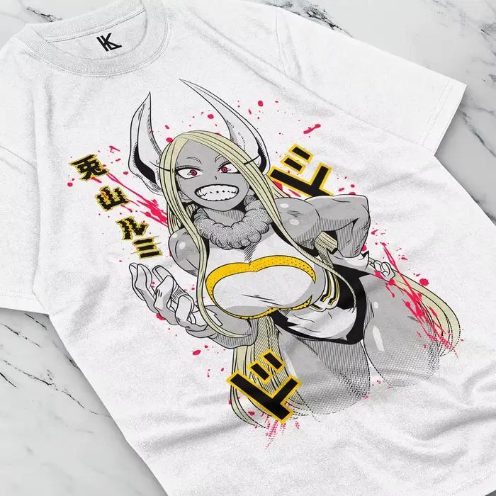 T-shirt Mirko Rumi Usagiyama en coton à manches courtes pour hommes, design imprimé, confortable et polyvalent pour tous les jours et événements spéciaux