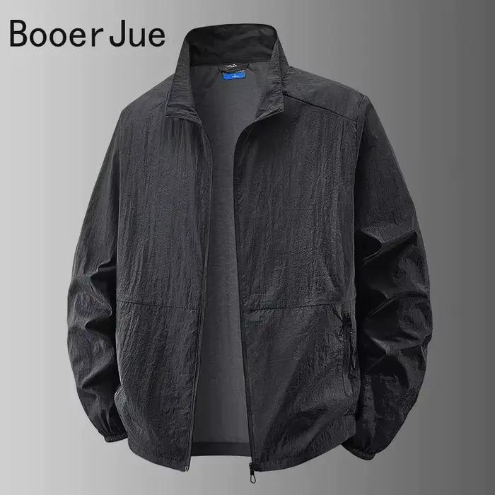 Veste de protection solaire UPF 50+ pour homme coupe-vent respirante et pliable pour randonnée course à pied et voyage polyester durable