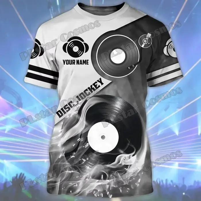 T-shirt DJ Disque Jockey 3D Imprimé Mode Hommes Unisexe Décontracté Occasions Spéciales Cadeau