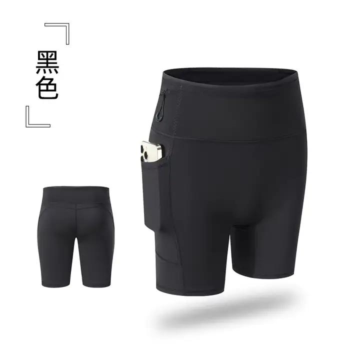 Short de compression avec poches pour femme