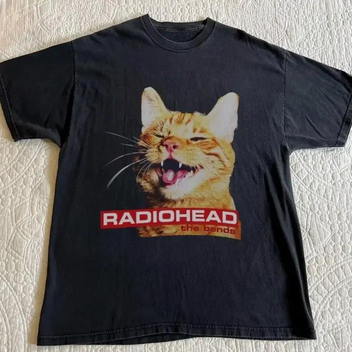 Radiohead Kid A's Album Tour Concert T-shirts bleu marine rares pour hommes et femmes