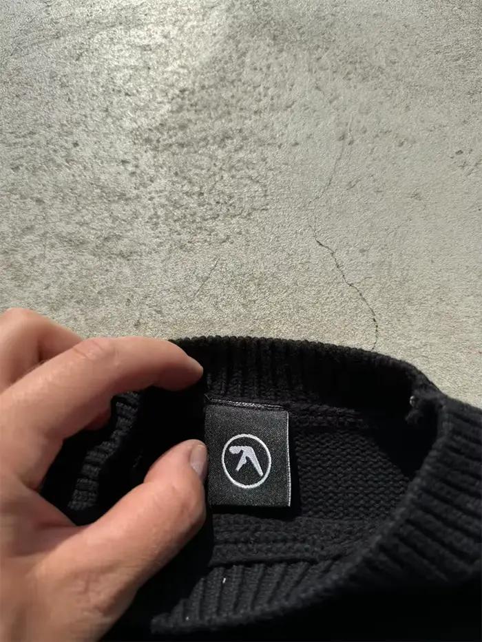 Pull Y2K Aphex Twin Knit avec logo pour homme