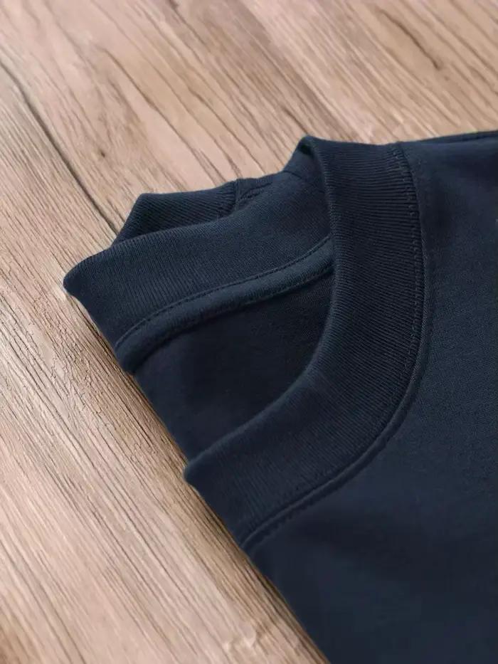T-shirt d'été à col rond pour hommes, imprimé sur le devant et au dos, en pur coton, ample, neutre, à manches courtes