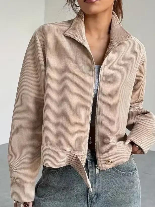 Veste en velours côtelé pour femme