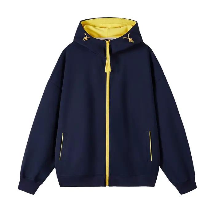 Sweat à capuche FAVOCENT homme coton polyester solide design décontracté pour activités outdoor et quotidiennes