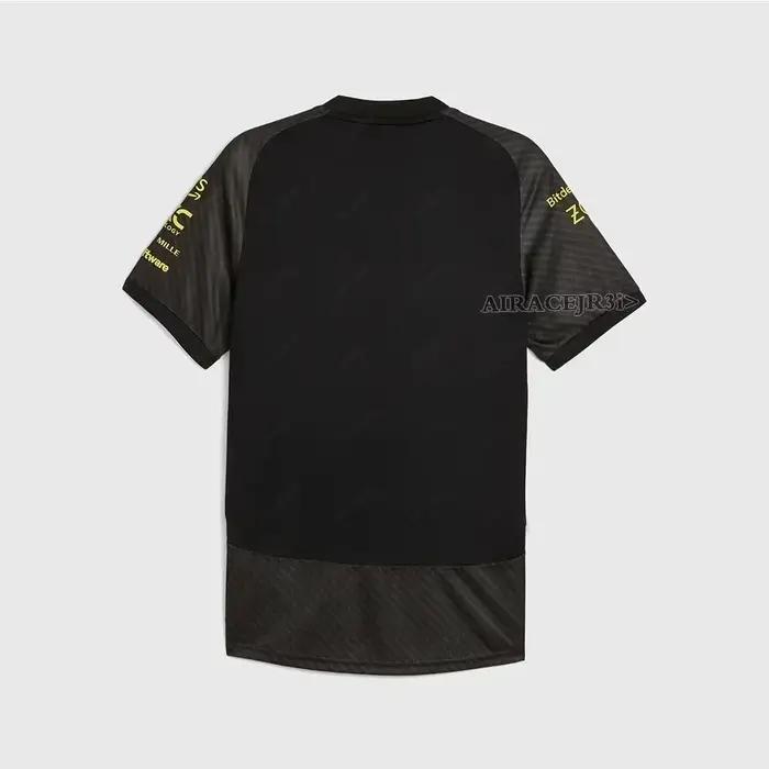 T-shirt Ferrari Leclerc édition spéciale Carlos Sainz GP d'Italie Monza noir col rond