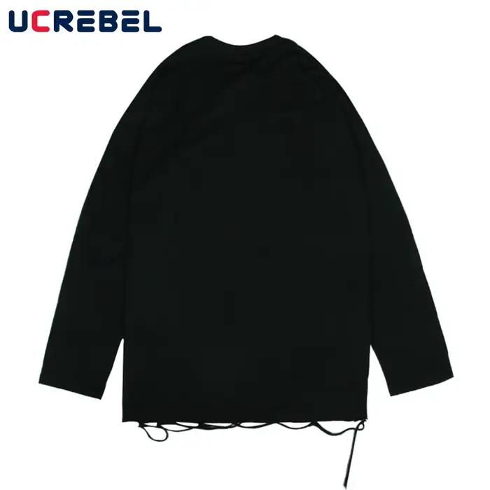 T-shirt à manches longues à col rond pour hommes