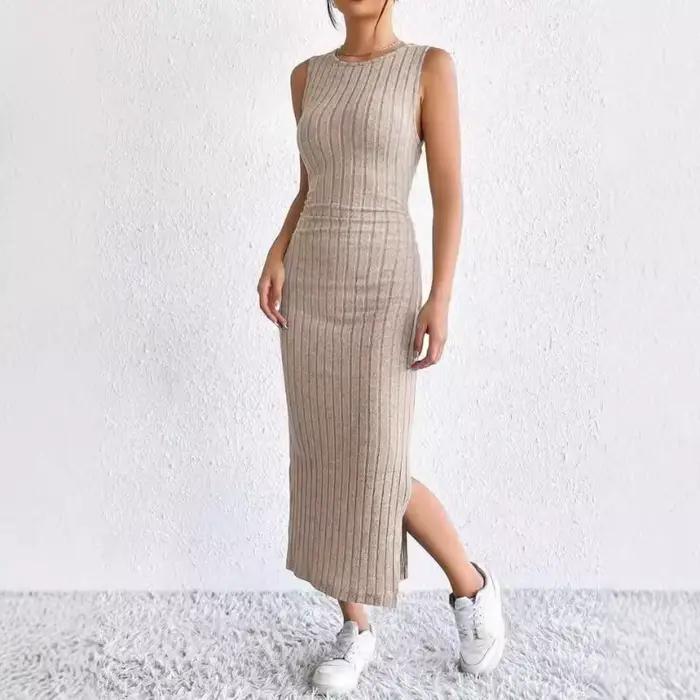 Robe gilet à manches longues, manteau Long, costume décontracté pour femmes, mode automne