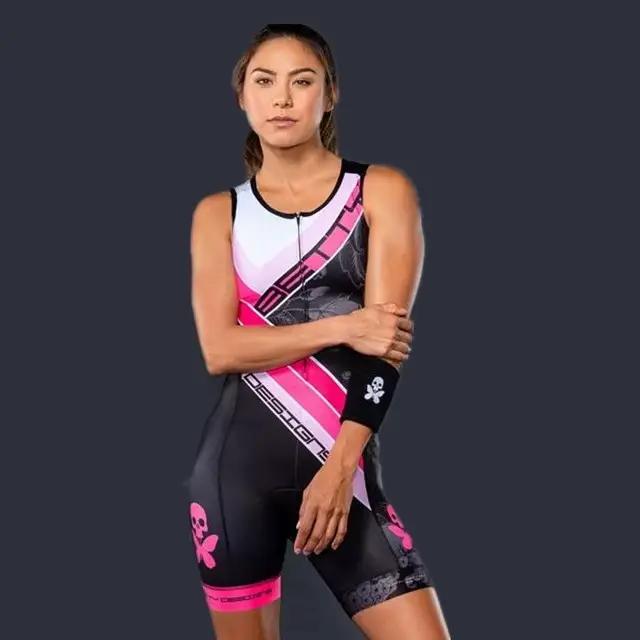 Papillon femmes cyclisme combinaison Triathlon sans manches