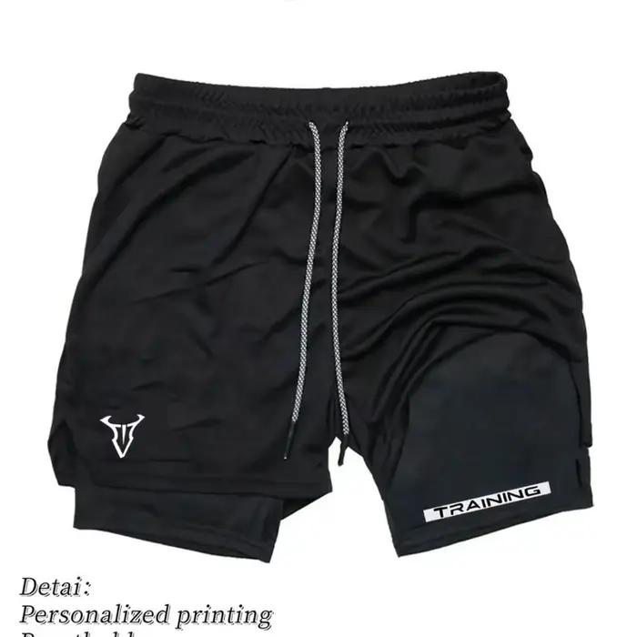Shorts de course pour hommes 2 en 1