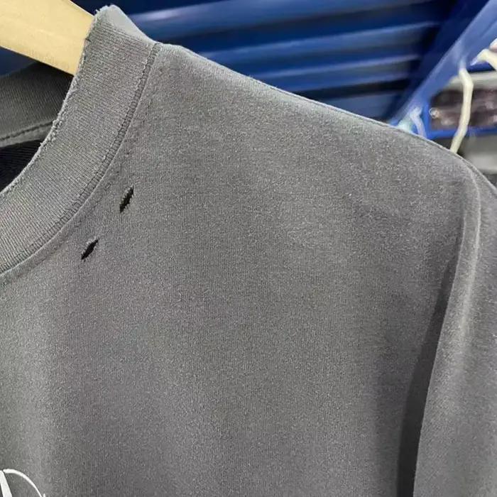 T-shirt Streetwear 26SS délavé gris vieilli