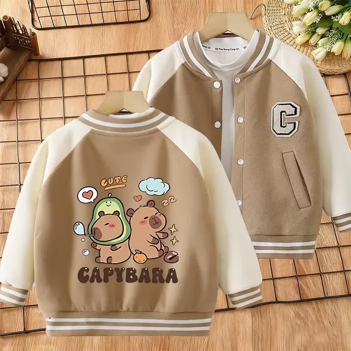 Capybara vestes pour enfants printemps garçons fille manteaux de Baseball