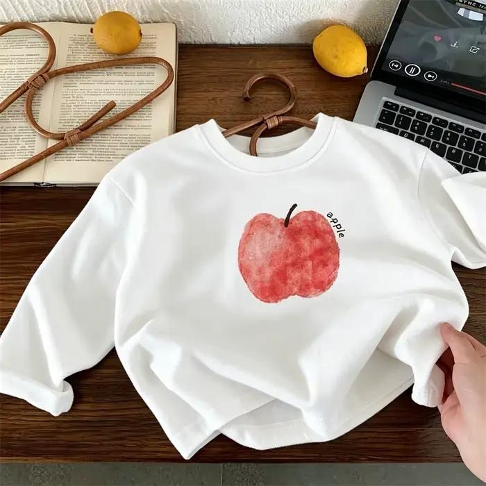 Banana Apple Tees T-shirts à manches longues pour bébés garçons et filles