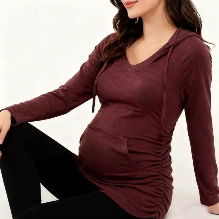 Sweat à capuche maternité doux