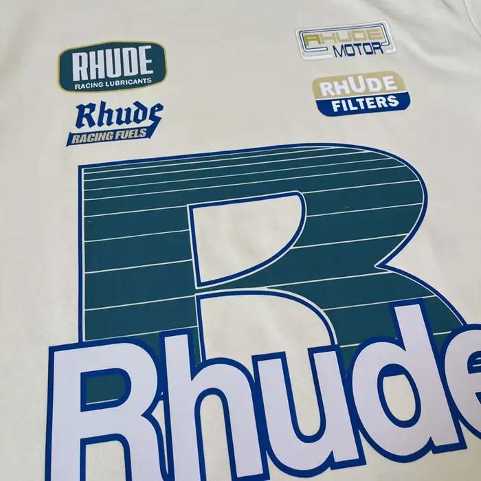 T-shirt Streetwear avec grand imprimé RHUDE pour hommes et femmes